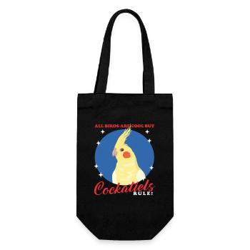 Cockatiels Bird Bird Owner Gift - Gift Bag for Bottles - black - Front