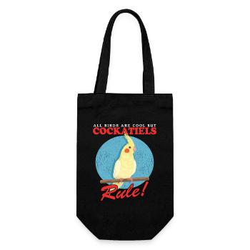 Cockatiels Bird Owner Bird Gift - Gift Bag for Bottles - black - Front