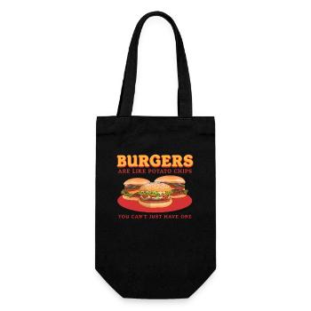 Hamburger Fast Food Burger Fast Food Gift - Gift Bag for Bottles - black - Front