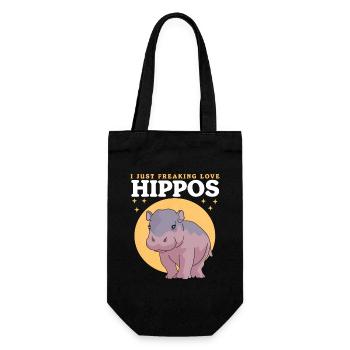 Hippo Baby Hippos Hippos Gift - Gift Bag for Bottles - black - Front