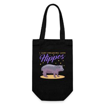 Hippo Baby Hippo Hippo Gift - Gift Bag for Bottles - black - Front