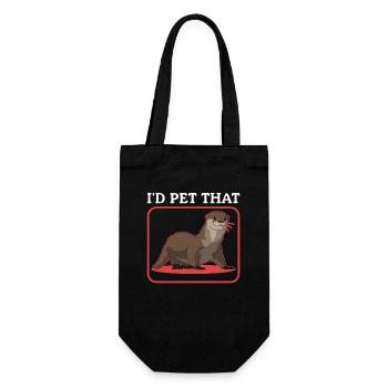 Loutre Loutre Cadeau de loutre - Sac à bouteille - noir - Devant