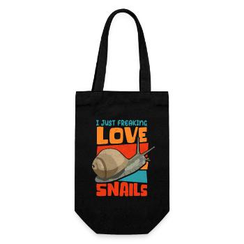 Snails Funny Snail Gift - Gift Bag for Bottles - black - Front