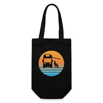 Motorhome sunset camping t-shirt camper - Gift Bag for Bottles - black - Front