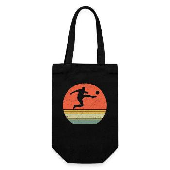 Soccer Football Retro Soccer Joueur de soccer - Sac à bouteille - noir - Devant