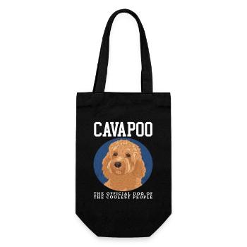 Cavapoo Dogs Cavoodle Dog Owner Gift - Gift Bag for Bottles - black - Front