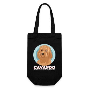 Cavapoo Cavoodle Dog Dog Owner Gift - Gift Bag for Bottles - black - Front