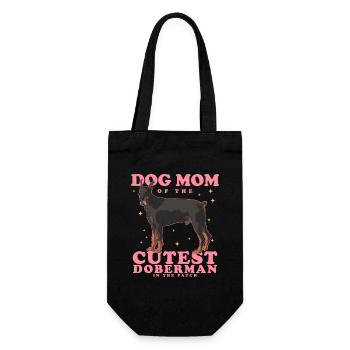 Maman Doberman | Dog Mom Dog Owner Cadeau - Sac à bouteille - noir - Devant