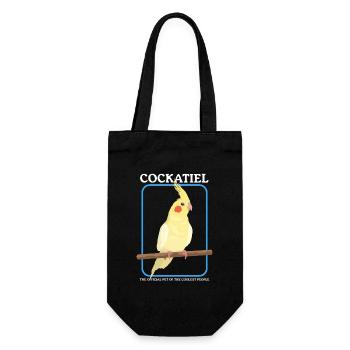Cockatiel Bird Bird Owner Gift - Gift Bag for Bottles - black - Front