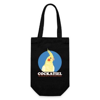 Cockatiels Bird Owner Bird Gift - Gift Bag for Bottles - black - Front