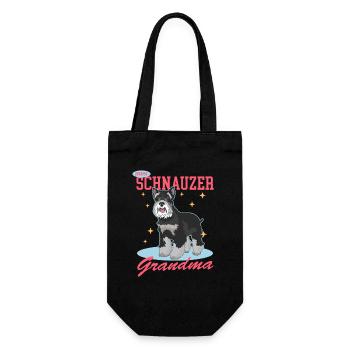 Miniature Schnauzer Grandma Schnauzer Dog Gift - Gift Bag for Bottles - black - Front