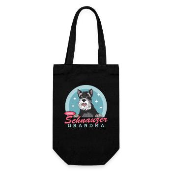 Miniature Schnauzer Grandma Dog Schnauzer Gift - Gift Bag for Bottles - black - Front