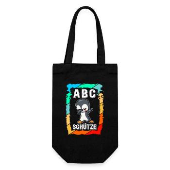 Einschulung Schulkind Schule Schulanfang Geschenk - Geschenkbeutel für Flaschen - Schwarz - Vorne
