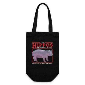 Hippos Baby Hippo Hippo Gift - Gift Bag for Bottles - black - Front