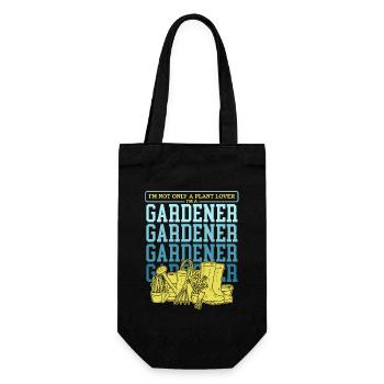 Jardin, jardinier amateur, jardinage, jardinier, cadeau - Sac à bouteille - noir - Devant