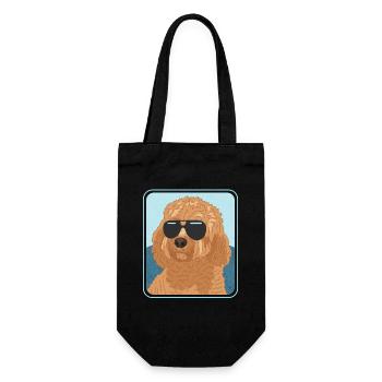 Cavapoo Dogs Dog Owners Cavoodle Gift - Gift Bag for Bottles - black - Front