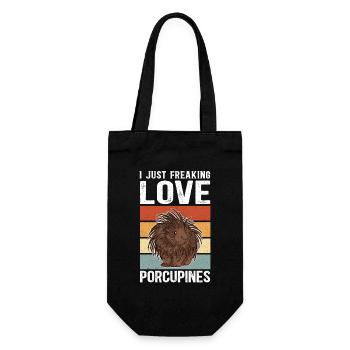 Porcs-épics Cadeau de porc-épic - Sac à bouteille - noir - Devant