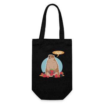 Groundhog Munggen Mankai Groundhog Gift - Gift Bag for Bottles - black - Front