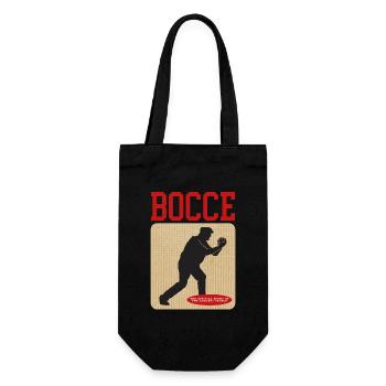 Boccia Bocciaspieler Boulesport Bocce Geschenk - Geschenkbeutel für Flaschen - Schwarz - Vorne