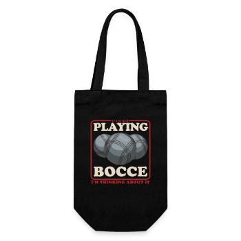 Boccia Bocce Boulesport Bocciaspieler Geschenk - Geschenkbeutel für Flaschen - Schwarz - Vorne