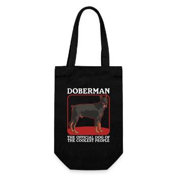 Doberman Dog Dog Propriétaire Cadeau - Sac à bouteille - noir - Devant