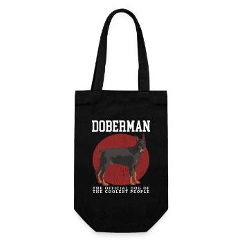 Doberman Dog Propriétaire Chien Cadeau - Sac à bouteille - noir - Devant
