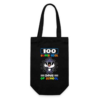 100 School Days School Kids Student Gift - Gift Bag for Bottles - black - Front