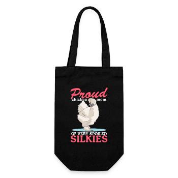 Silk Chicken Mom Chicken Silk Chicken Silkie Gift - Gift Bag for Bottles - black - Front