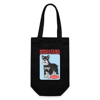 Schnauzer miniature propriétaire Schnauzer chiens cadeau - Sac à bouteille - noir - Devant