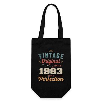 June 1983 Aged to Perfection June 1983 vintage - Gift Bag for Bottles - black - Front