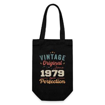 June 1979 Aged to Perfection June 1979 vintage - Gift Bag for Bottles - black - Front
