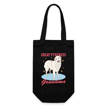 Pyrenean Mountain Dog Grandma Dog Owner Gift - Gift Bag for Bottles - black - Front