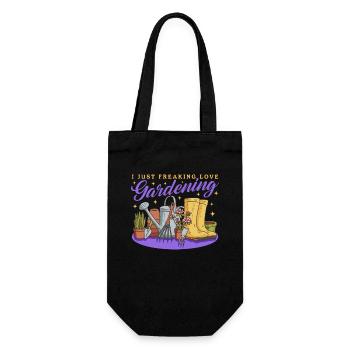Garden, hobby gardener, gardening, gardener, gift - Gift Bag for Bottles - black - Front