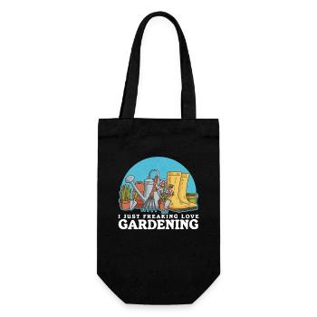 Garten Gartenarbeit Hobbygärtner Gärtner Geschenk - Geschenkbeutel für Flaschen - Schwarz - Vorne