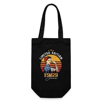 Vintage 1969 - Born In June 1969 - Gift Bag for Bottles - black - Front