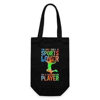 Badminton Badminton Player Gift - Gift Bag for Bottles - black - Front
