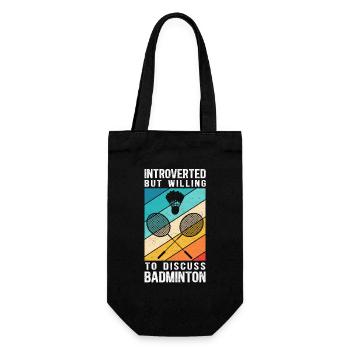 Badminton Badminton Player Badminton Gift - Gift Bag for Bottles - black - Front