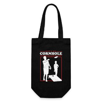 Joueur de cornhole | Blind Hole Bean Bag Cadeau - Sac à bouteille - noir - Devant