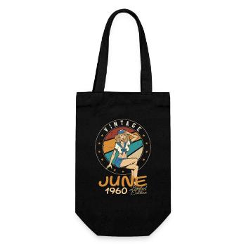 Vintage 1960 - Born In June 1960 - Geschenkbeutel für Flaschen - Schwarz - Vorne