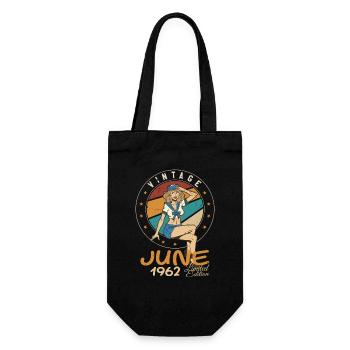 Vintage 1962 - Born In June 1962 - Gift Bag for Bottles - black - Front