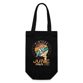 Vintage 1969 - Born In June 1969 - Gift Bag for Bottles - black - Front