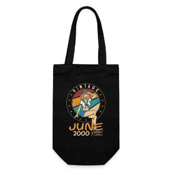 Vintage 2000 - Born In June 2000 - Gift Bag for Bottles - black - Front