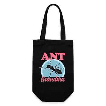 Ameisen Grandma Ameisenfarm Formicarium Geschenk - Geschenkbeutel für Flaschen - Schwarz - Vorne