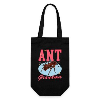 Ameisen Grandma Formicarium Ameisenfarm Geschenk - Geschenkbeutel für Flaschen - Schwarz - Vorne