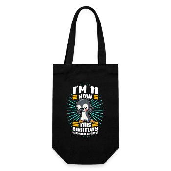 11. Geburtstag Geschenkidee 11 Jahre alt Geschenk - Geschenkbeutel für Flaschen - Schwarz - Vorne