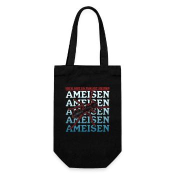 Ameisen Formicarium Ameisenfarm Ameise Geschenk - Geschenkbeutel für Flaschen - Schwarz - Vorne