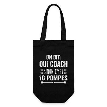On Dit Oui Coach Humour Coaching Sportif Cadeau - Sac à bouteille - noir - Devant