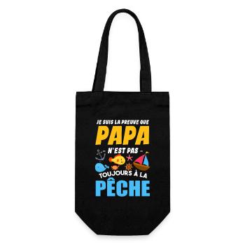 Papa Pêche Pêcheur Bébé Nourrisson Naissance - Sac à bouteille - noir - Devant
