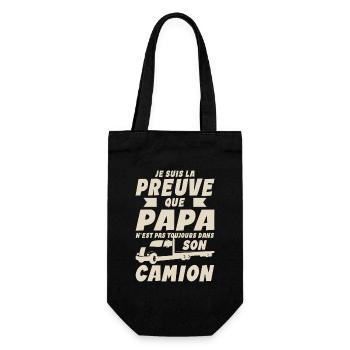 Papa Bébé Nourrisson Enfant Camion Routier - Sac à bouteille - noir - Devant