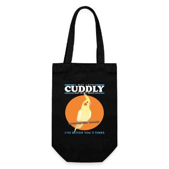 Cockatiels Bird Bird Owner Gift - Gift Bag for Bottles - black - Front